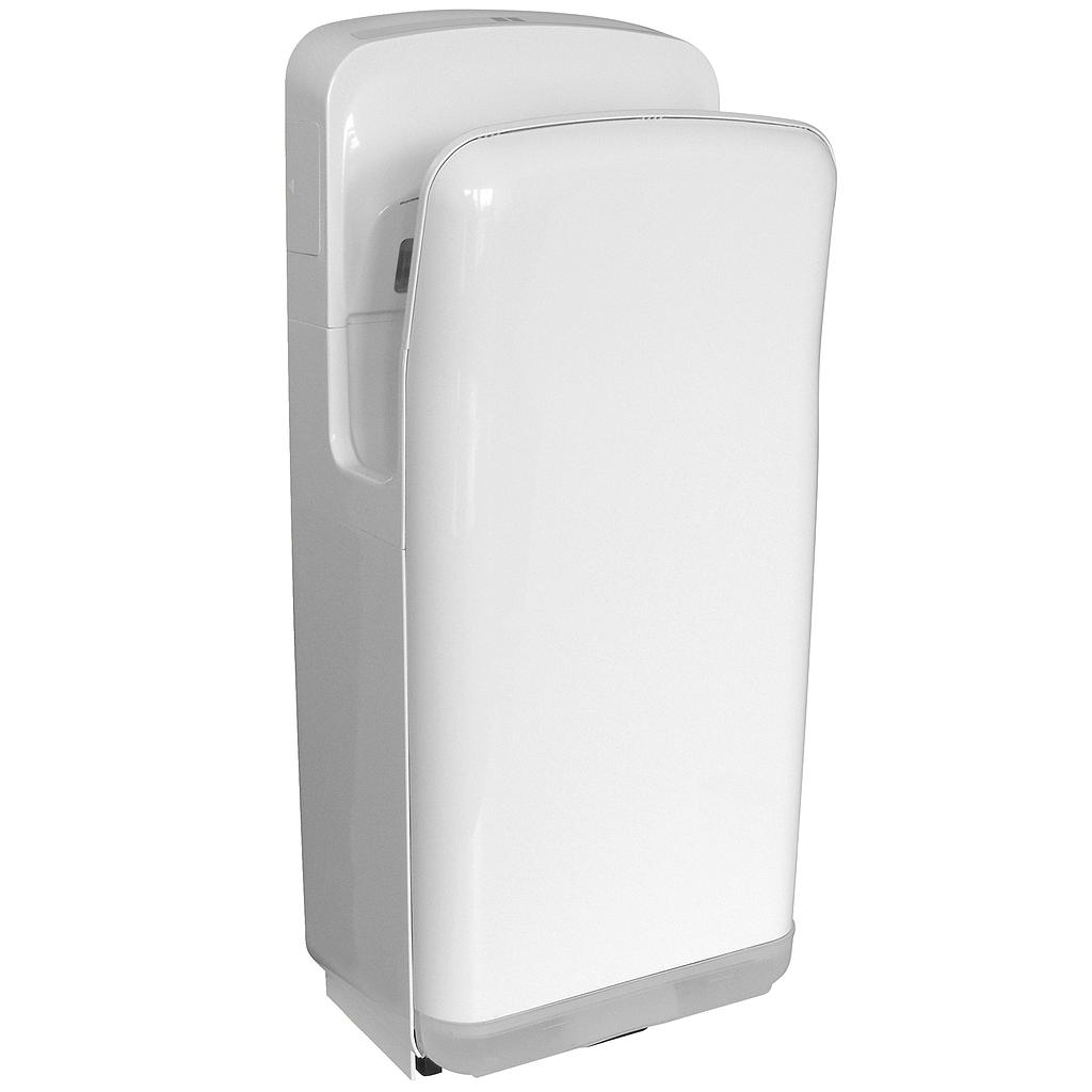 Sèche-mains vertical à air pulsé 1800W, blanc