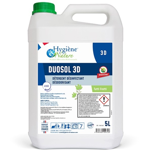 DUOSOL 3D Nettoyant, désinfectant, désodorisant  sol / 5L (Tutti-frutti)