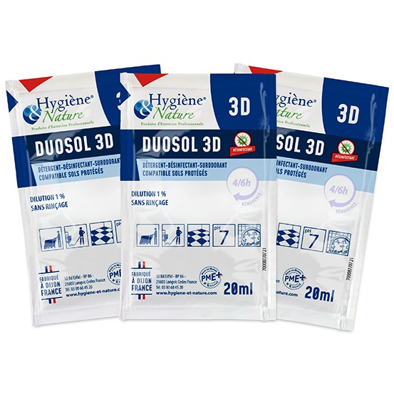 [1032] DUOSOL 3D Nettoyant sol concentré en dosettes / CT 250x20ml - Bornéo