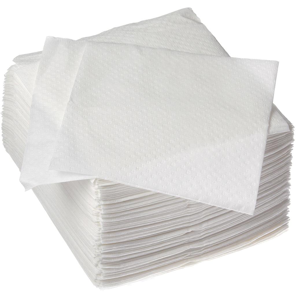 Serviettes ouate blanche 30x30cm 2p / CT 3200