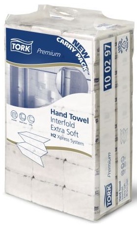 Essuie-mains pliés Tork H2 Premium 100297 / CT 2100F