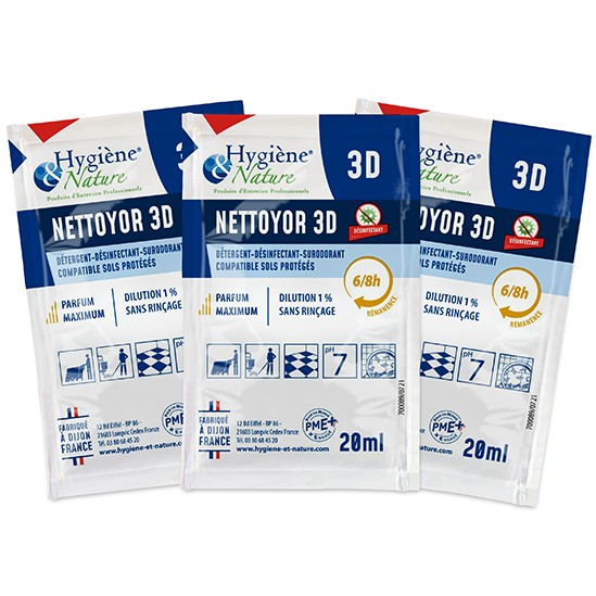 [1010] NETTOYOR 3D Nettoyant sol concentré en dosettes / CT 250x20ml (Ambiance)