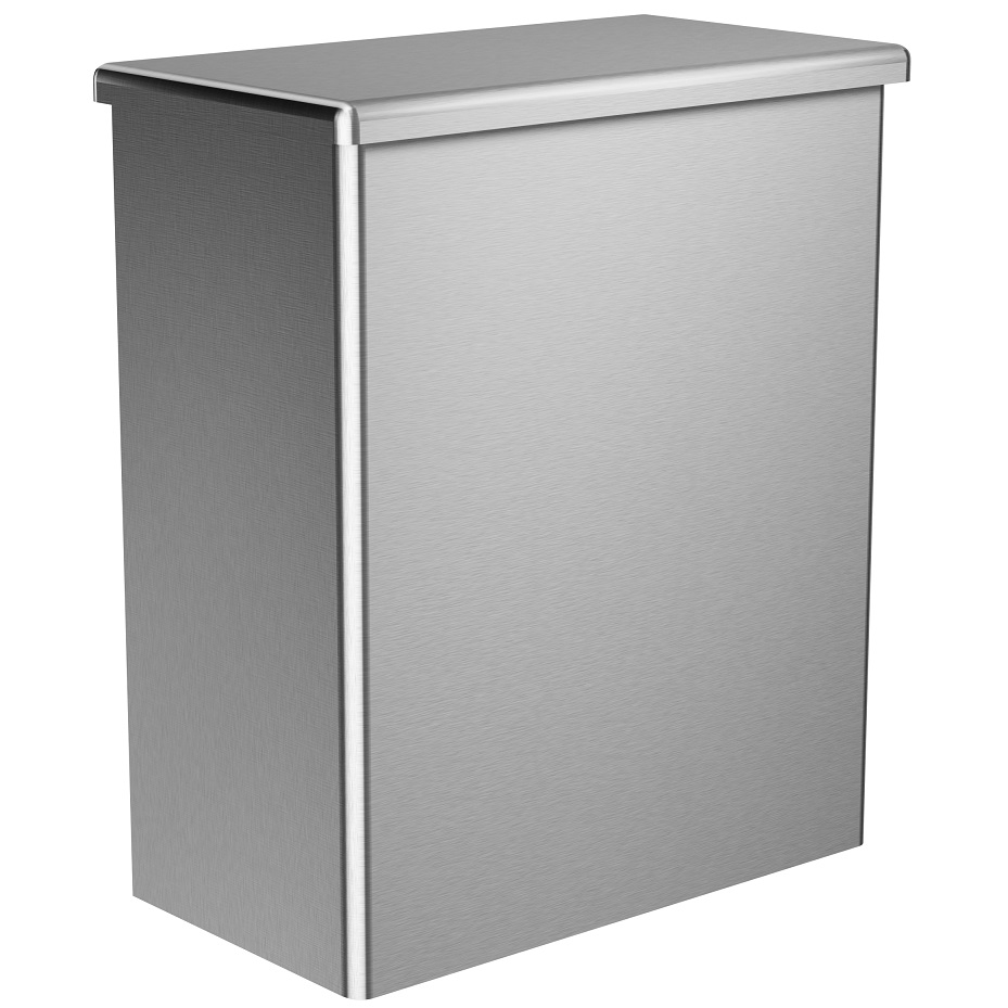 AP - Poubelle murale avec couvercle 5L, inox brossé - Garantie 25 ans