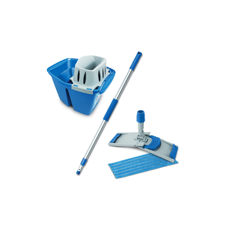 [1335] Kit EASY PRESS 2.0 Complet - Seau de lavage, support, manche & frange. 2.0