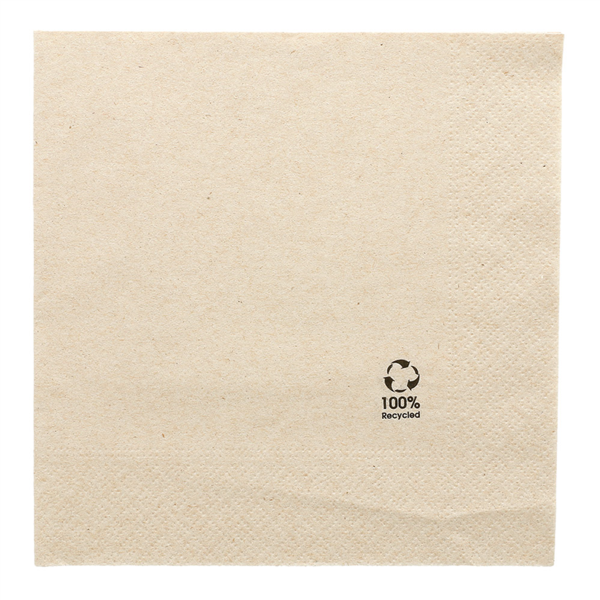 [4111] SERVIETTES ECOLABEL 2p 20x20CM NATUREL (carton de 4800 serviettes)