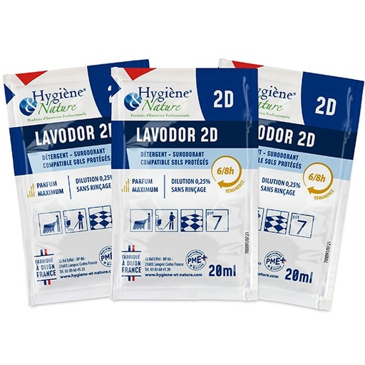 LAVODOR 2D Nettoyant sol concentré en dosettes / CT 250x20ml - Agrumes