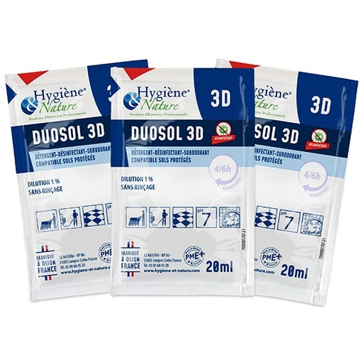 DUOSOL 3D Nettoyant sol concentré en dosettes / CT 250x20ml - Bornéo