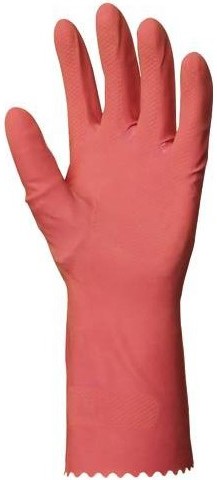 Gants ménage latex rose / Paire