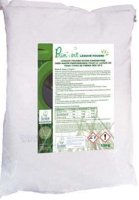 Lessive poudre Prim'vert Ecolabel / 15kg