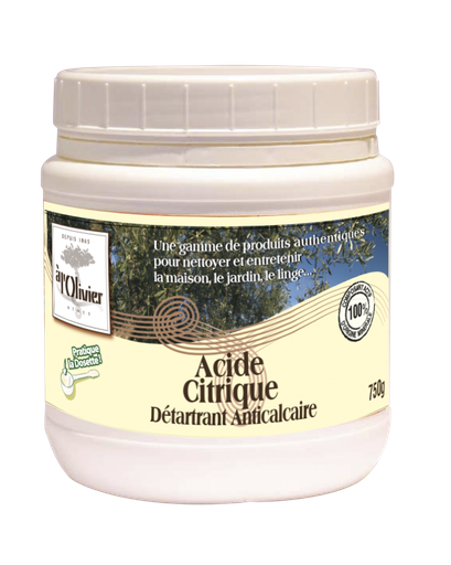 A L'OLIVIER. Acide Citrique en poudre / boite 750g